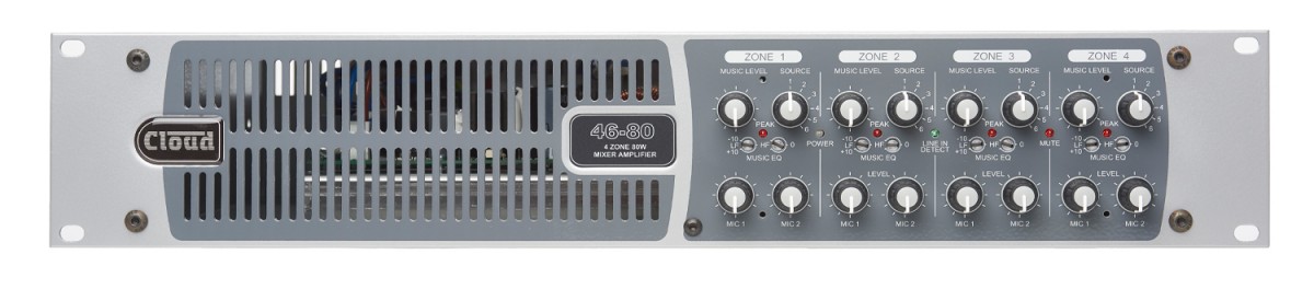 46-80 & 46-80T 4 Zone Integrated Mixer Amplifier