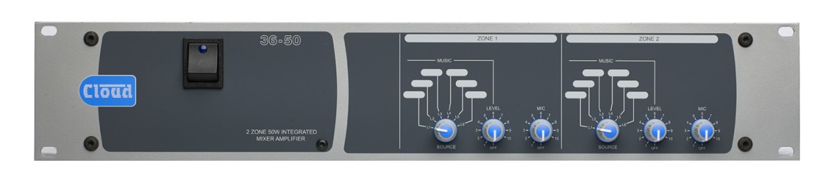 36-50 2 Zone + Utility Mixer Amplifier